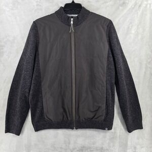 Brax Feel Good Hybrid‎ Knit Jacket Full Zip wool Brown Large